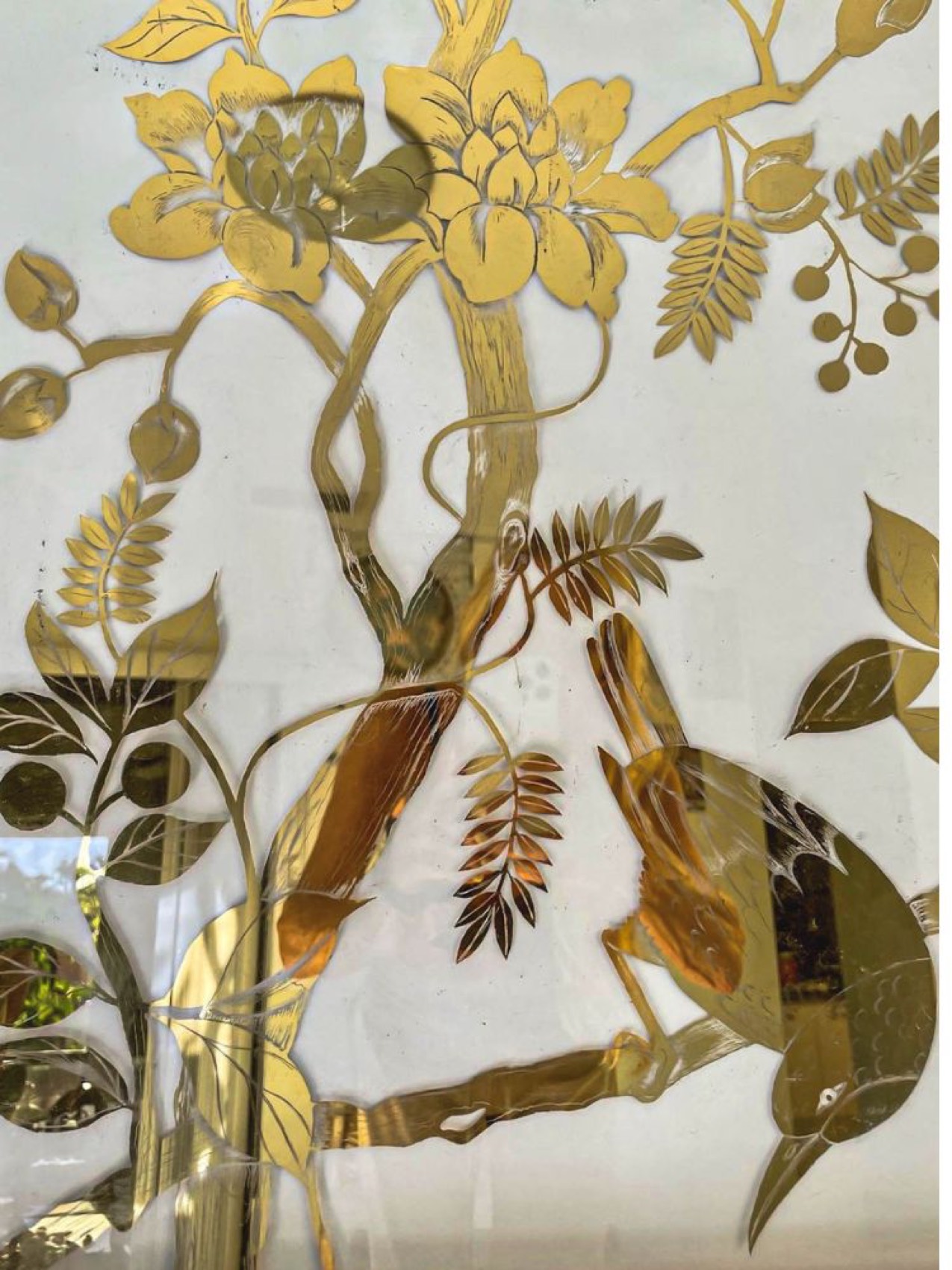 Verre Églomisé — reverse-gilded glass by Kim Delaney, Delaney Fine Finishes